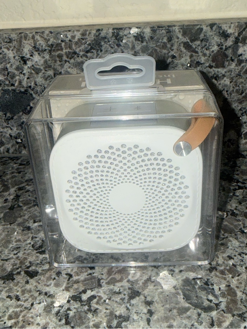 Portable Bluetooth Speaker with Tan Carry Loop